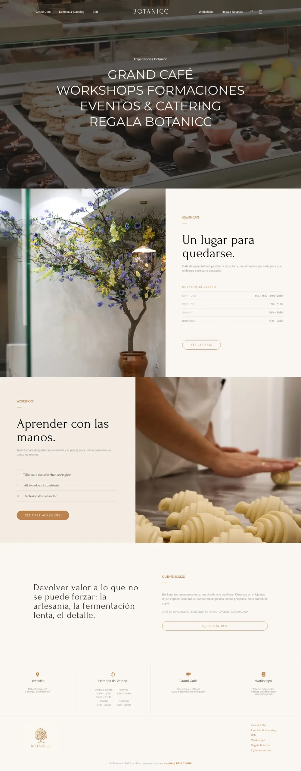 Sitio de Botanicc en la notebook