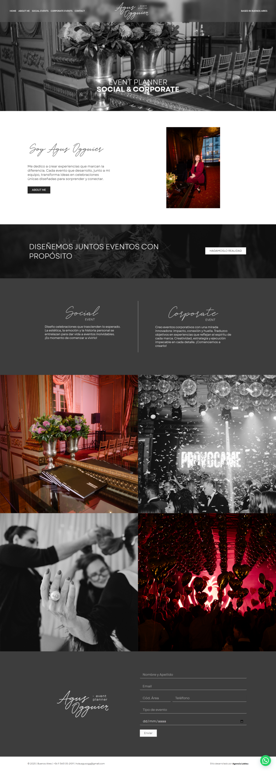 Agus Oggier — web profesional de event planner